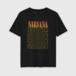 Nirvana лого – Женская футболка хлопок Oversize с принтом купить со скидкой в -16%