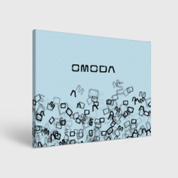 Холст прямоугольный Omoda letters pattern