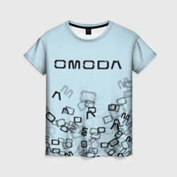 Женская футболка 3D Omoda letters pattern