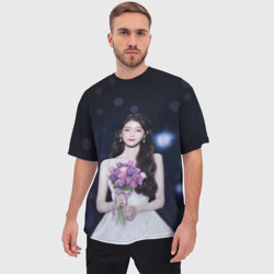 Мужская футболка oversize 3D АйЮ и звёздное небо - фото 2