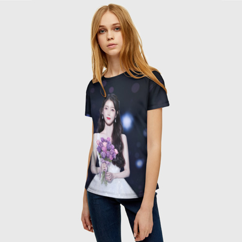 Женская футболка 3D АйЮ и звёздное небо, цвет 3D печать - фото 3