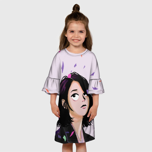 Детское платье 3D с принтом IU Art, вид сбоку #3