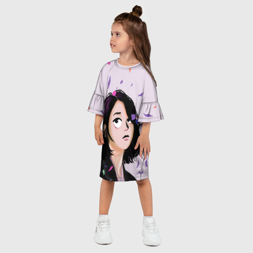 Детское платье 3D с принтом IU Art, фото на моделе #1