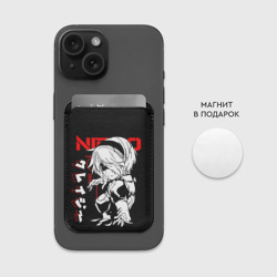 Картхолдер Magsafe магнитный Nier Automata - черный и красный - фото 2