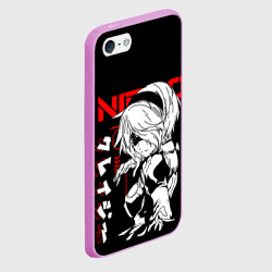 Чехол для iPhone 5/5S матовый Nier Automata - черный и красный - фото 2