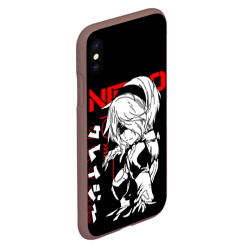 Чехол для iPhone XS Max матовый Nier Automata - черный и красный - фото 2