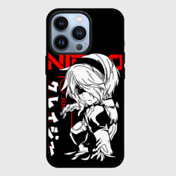 Чехол для iPhone 13 Pro Nier Automata - черный и красный