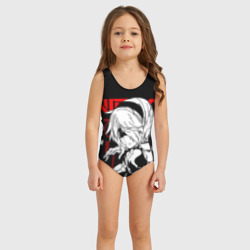 Детский купальник 3D Nier Automata - черный и красный