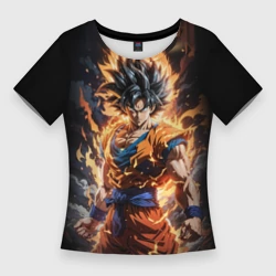 Женская футболка 3D Slim Сон Гоку - драгонболл