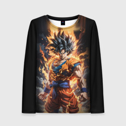 Женский лонгслив 3D Сон Гоку - драгонболл