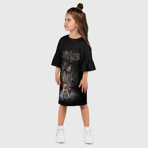 Детское платье 3D с принтом Дорама Начало: все персонажи, фото на моделе #1