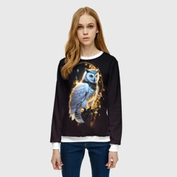 Женский свитшот 3D Снежная сова - фото 2