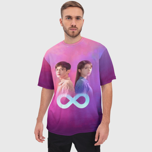 Мужская футболка oversize 3D Reset: Infinity, цвет 3D печать - фото 3