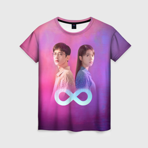 Женская футболка с принтом Reset: Infinity, вид спереди №1