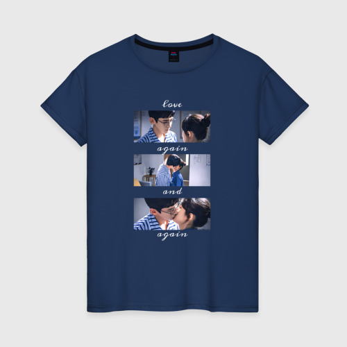 Женская футболка из хлопка с принтом Reset: Love, вид спереди №1