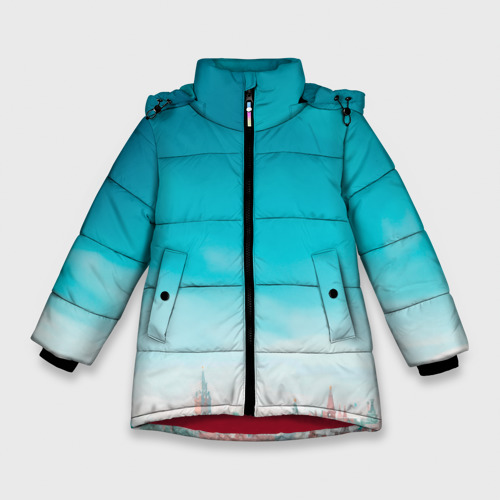 Зимняя куртка для девочек 3D Нейрокремль, цвет красный