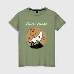 Женская футболка хлопок Иметь сердце