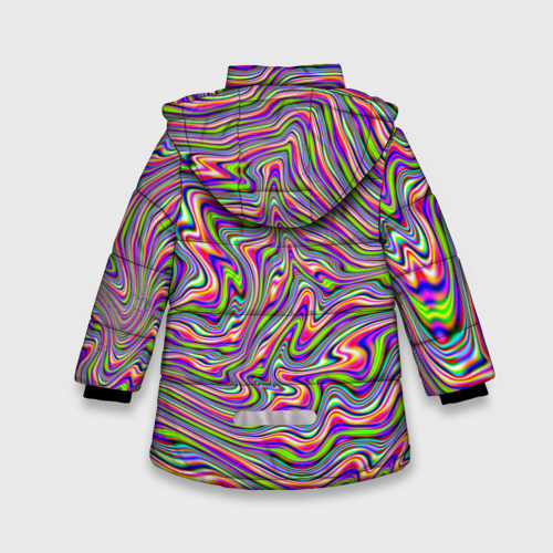 Зимняя куртка для девочек 3D В полоску Триппи, цвет светло-серый - фото 2