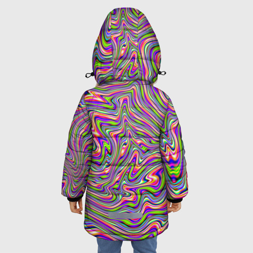 Зимняя куртка для девочек 3D В полоску Триппи, цвет светло-серый - фото 4