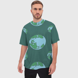 Мужская футболка oversize 3D Просто планета земля - фото 2