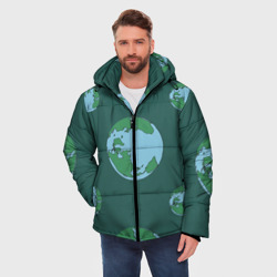 Мужская зимняя куртка 3D Просто планета земля - фото 2