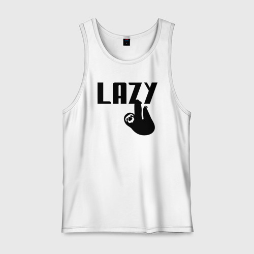 Мужская майка хлопок Lazy, цвет белый