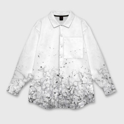 Женская рубашка oversize 3D Абстрактный геометрический фон с трещинами и брызгами