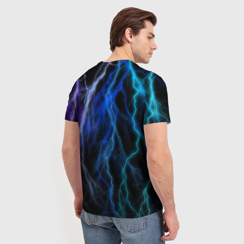 Мужская футболка 3D Мистер Бист - молнии, цвет 3D печать - фото 4