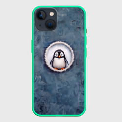 Чехол для iPhone 14 Маленький забавный пингвинчик