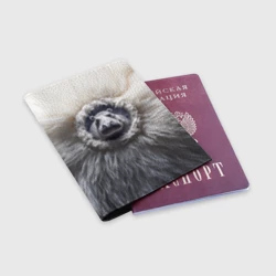 Обложка для паспорта матовая кожа Брутальный бегемот - фото 2