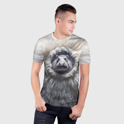 Мужская футболка 3D Slim Брутальный бегемот - фото 2