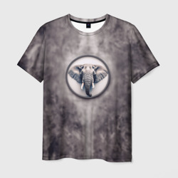 Мужская футболка 3D Слон с хоботом