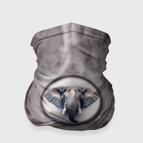 Бандана-труба 3D Слон с хоботом, цвет 3D печать