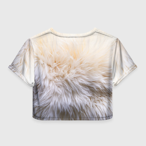 Женская футболка Crop-top 3D Ленивец в меху, цвет 3D печать - фото 2
