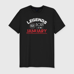 Мужская футболка хлопок Slim Легенда января