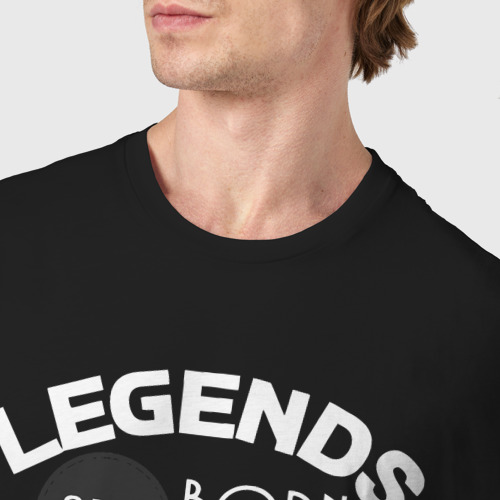 Мужская футболка хлопок Легенда февраля, цвет черный - фото 6