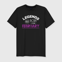 Мужская футболка хлопок Slim Легенда февраля