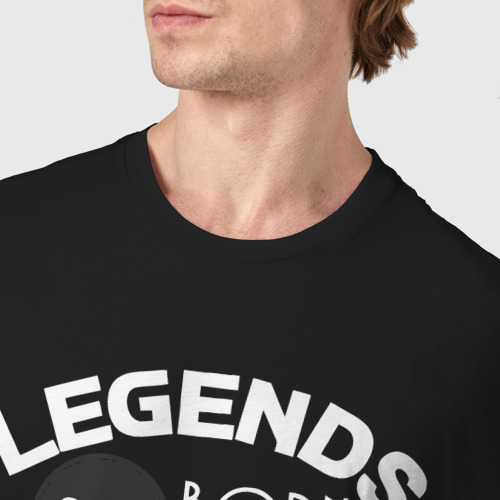 Мужская футболка хлопок Легенда октября, цвет черный - фото 6