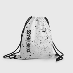 Рюкзак-мешок 3D Code Geass glitch на светлом фоне: надпись, символ