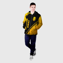 Мужская куртка 3D Spirited Away - gold gradient: надпись, символ - фото 2