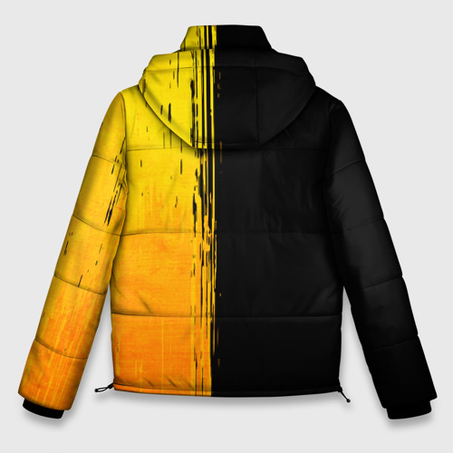 Мужская зимняя куртка 3D Chainsaw Man - gold gradient: по-вертикали, цвет черный - фото 2
