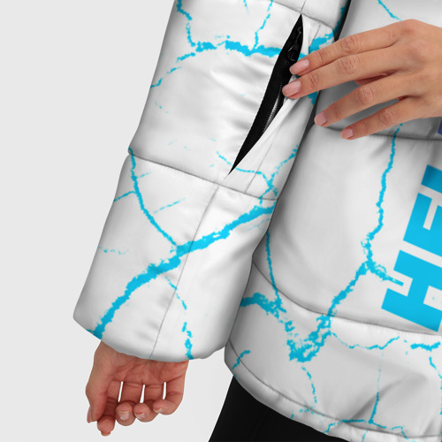 Женская зимняя куртка 3D с принтом Hellsing neon gradient style: по-вертикали, фото #4