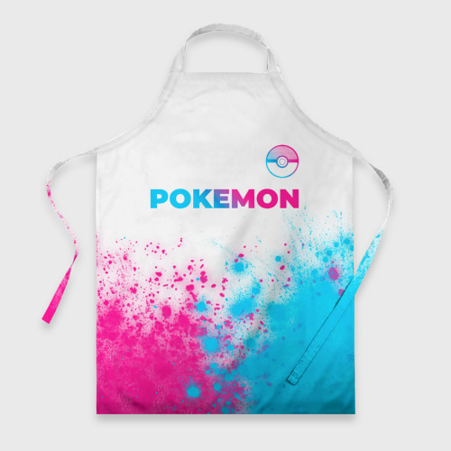 Фартук 3D Pokemon neon gradient style: символ сверху