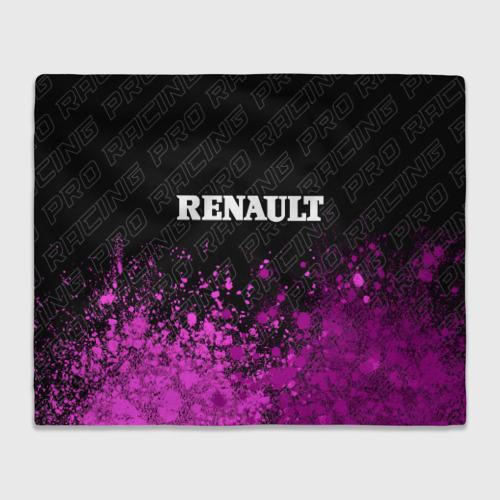 Плед 3D Renault pro racing: символ сверху, цвет 3D (велсофт)
