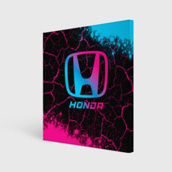 Холст квадратный Honda - neon gradient