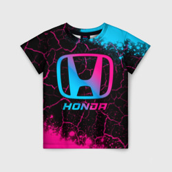 Детская футболка 3D Honda - neon gradient