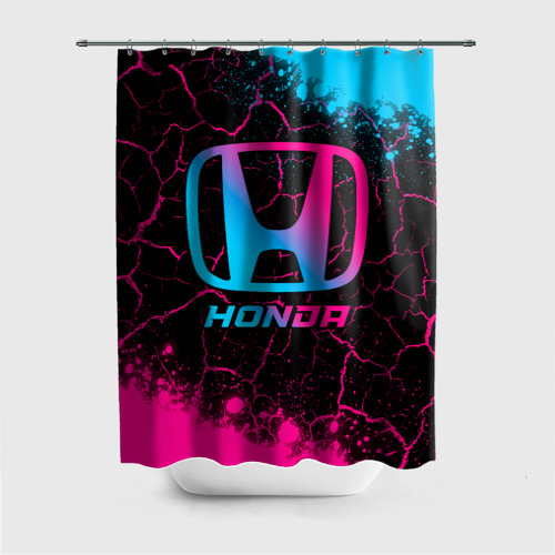 Штора 3D для ванной Honda - neon gradient