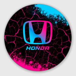 Круглый коврик для мышки Honda - neon gradient