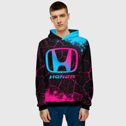 Мужская толстовка 3D Honda - neon gradient - фото 2