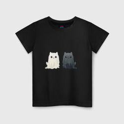 Детская футболка хлопок Коты привидения